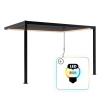Przyścienna Pergola tarasowa aluminiowa NORDVIC Skyline LED Light - 3 x 4 m Antracyt